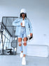 Denim shirt "LUX DIAMOND" D27 - LIGHT BLUE